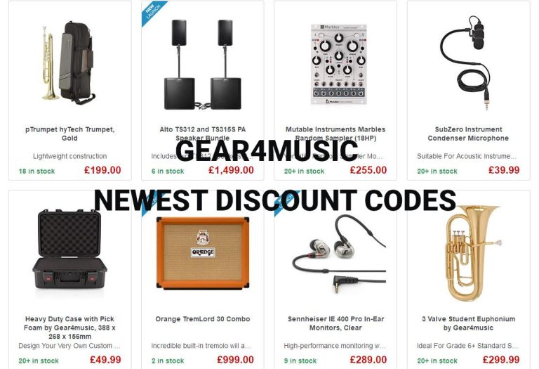 Gear4Music Sales: Up To 50% Off, £0.75 Deal & More