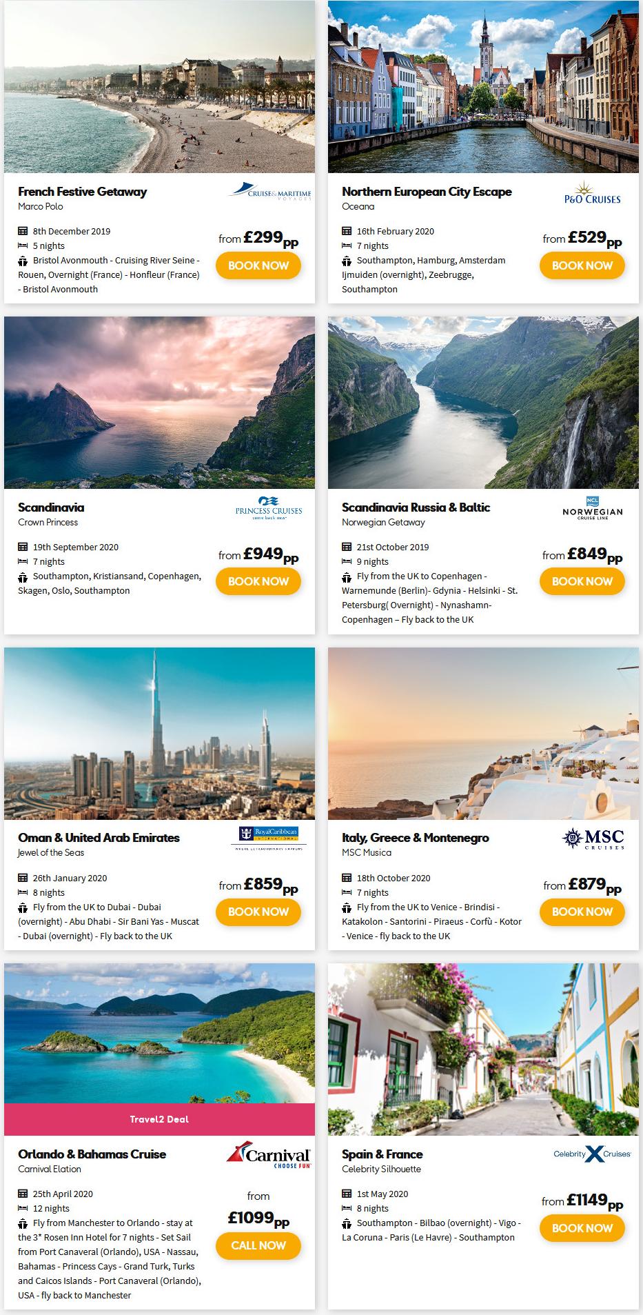Thomas Cook: Cruise promotion deals 