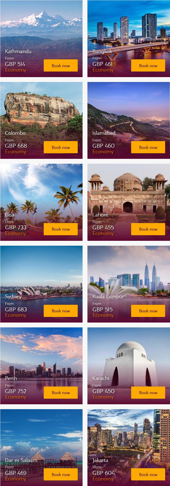 Special Fares from London Heathrow 5 Oct 2020