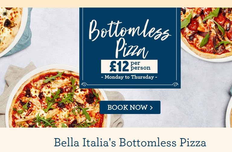 Bella italia bottomless pizza