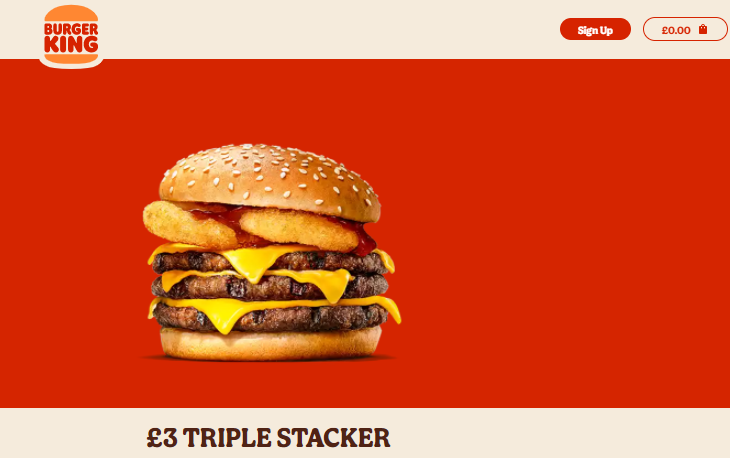 Burgerking triple stacker